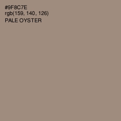 #9F8C7E - Pale Oyster Color Image